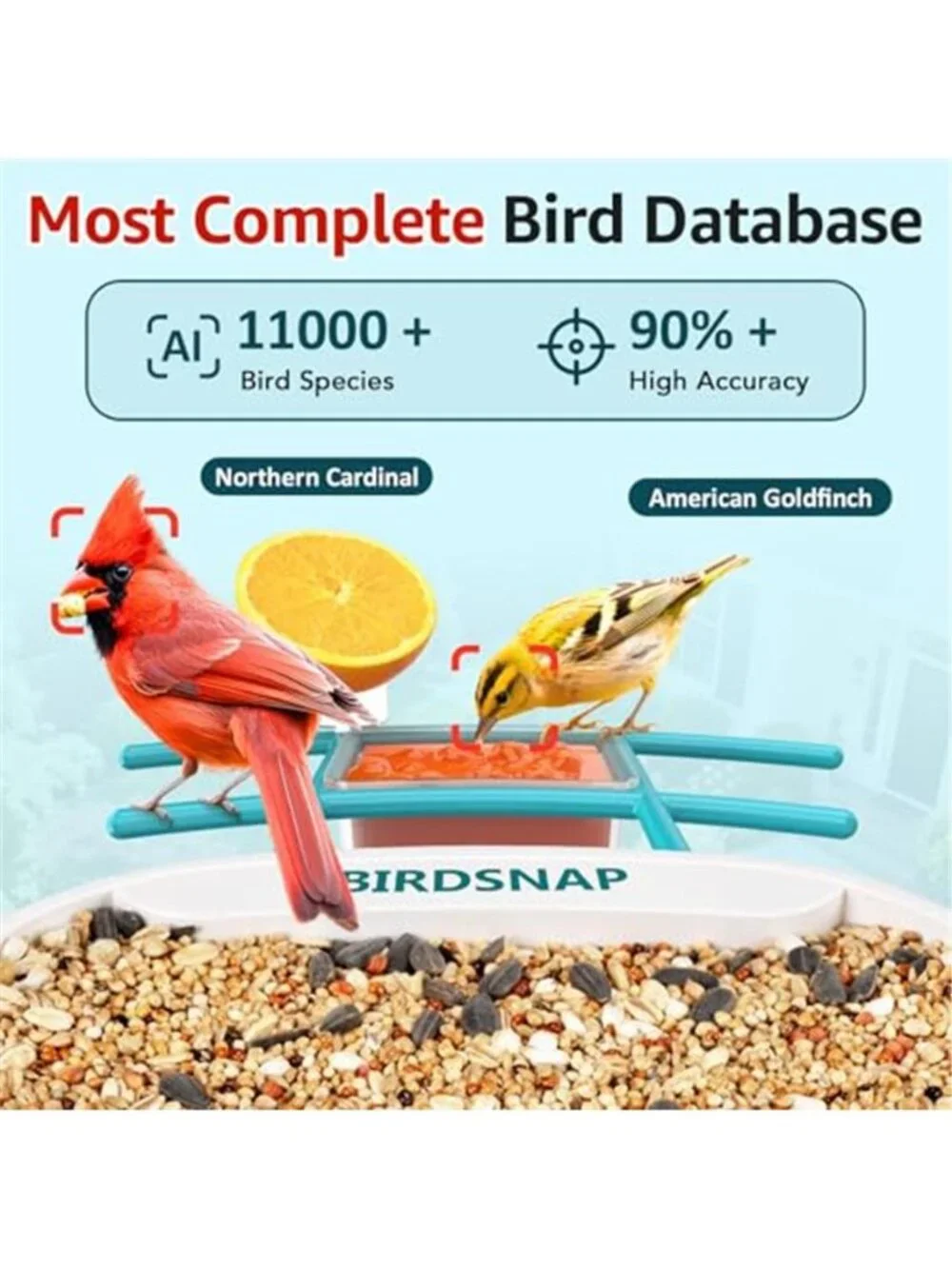 New TUC Bird Feeder with Camera 2K HD Live with 32GB Card Auto Detect